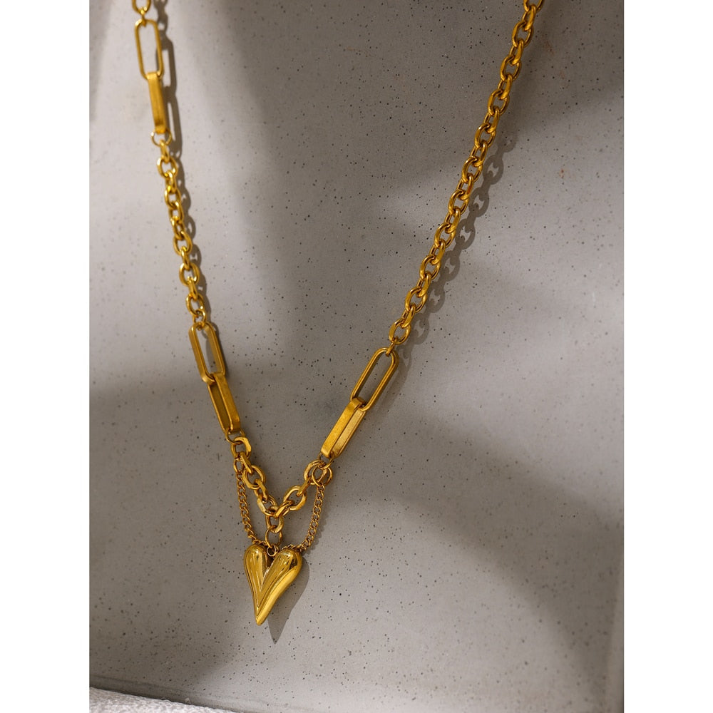 Romantic Heart Pendant Necklace