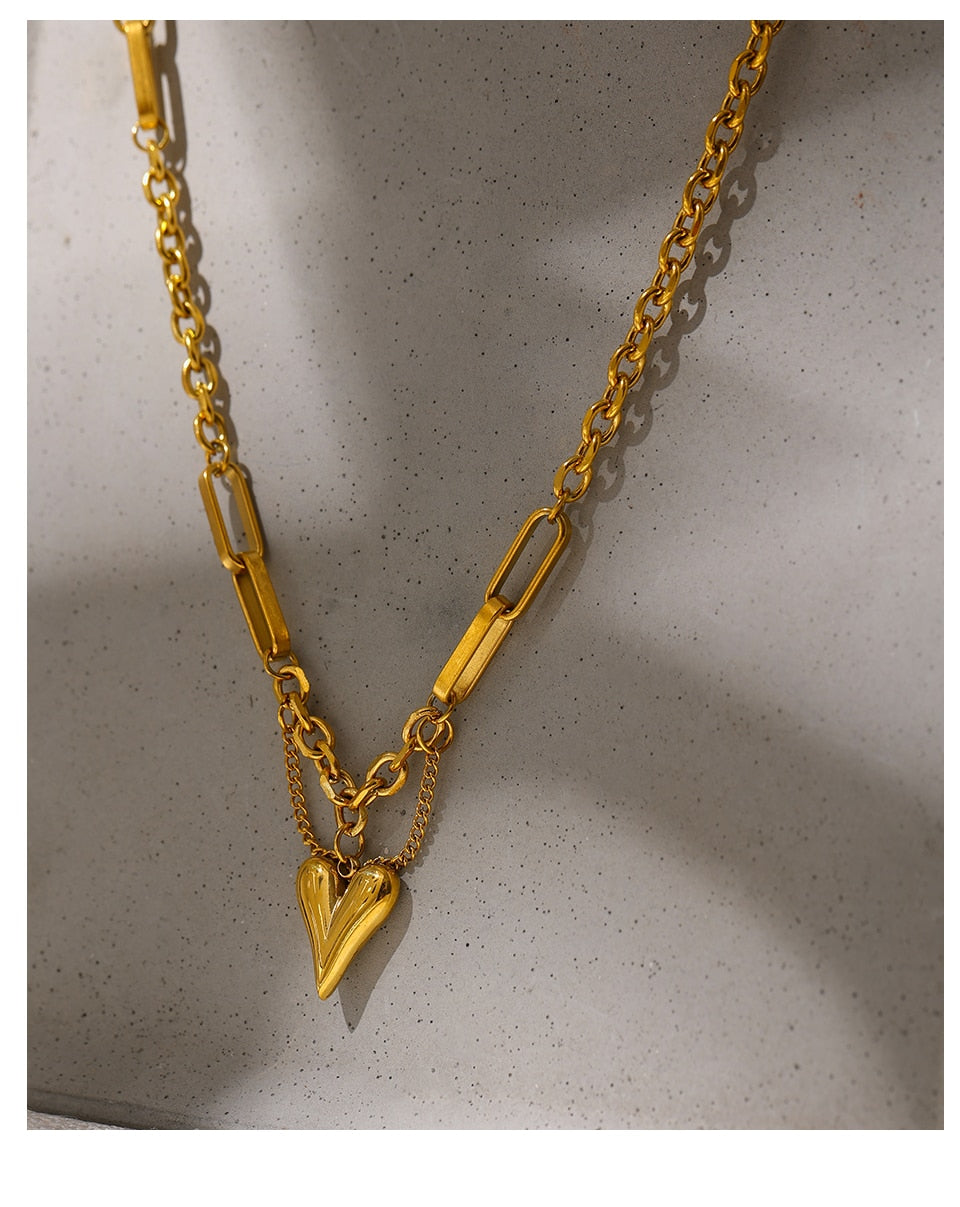 Romantic Heart Pendant Necklace