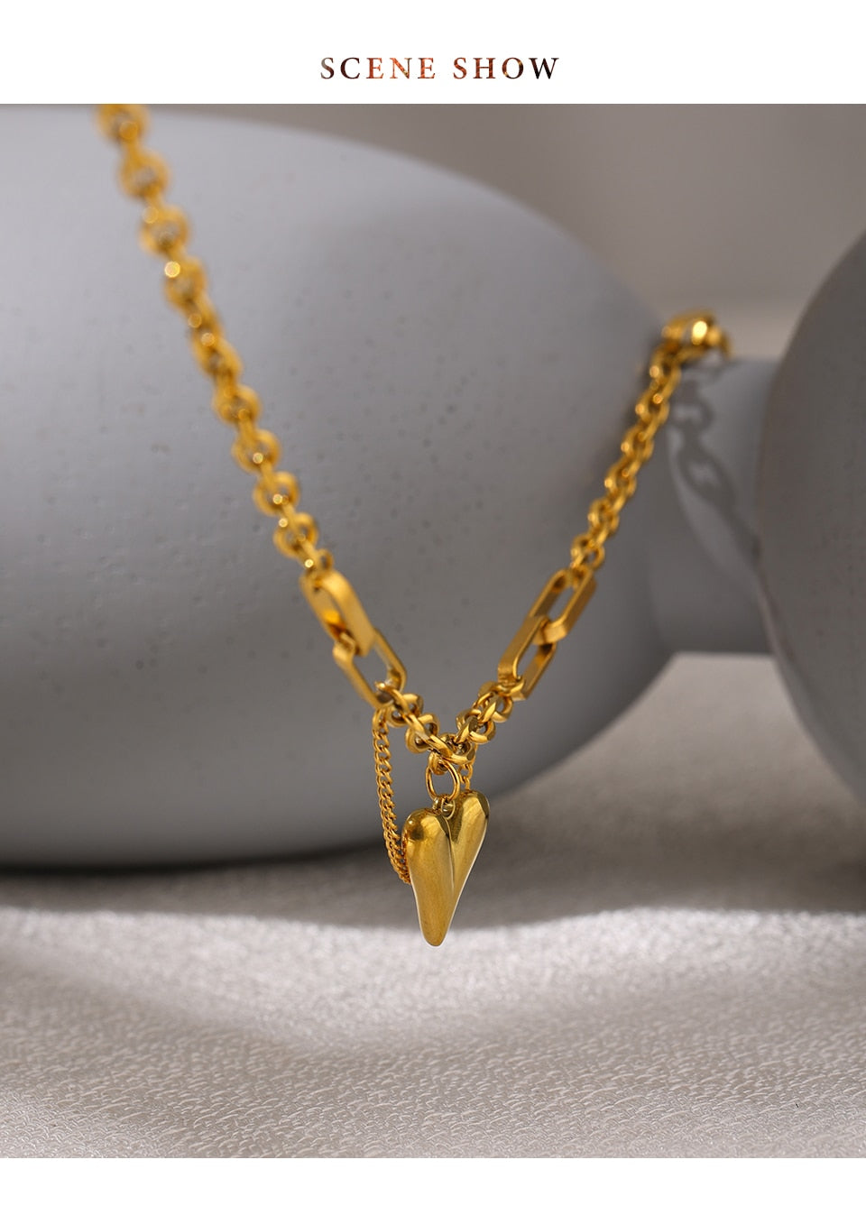 Romantic Heart Pendant Necklace