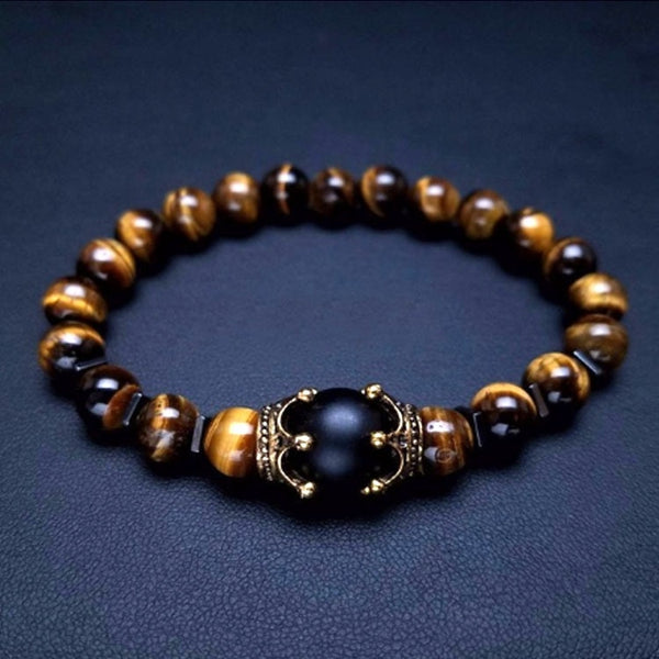 Vintage Crown Charm Bracelet for Men