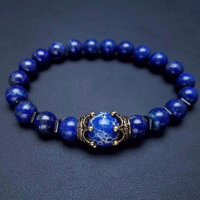 Vintage Crown Charm Bracelet for Men