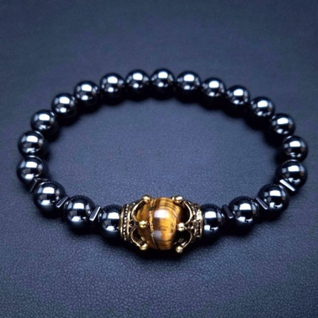 Vintage Crown Charm Bracelet for Men