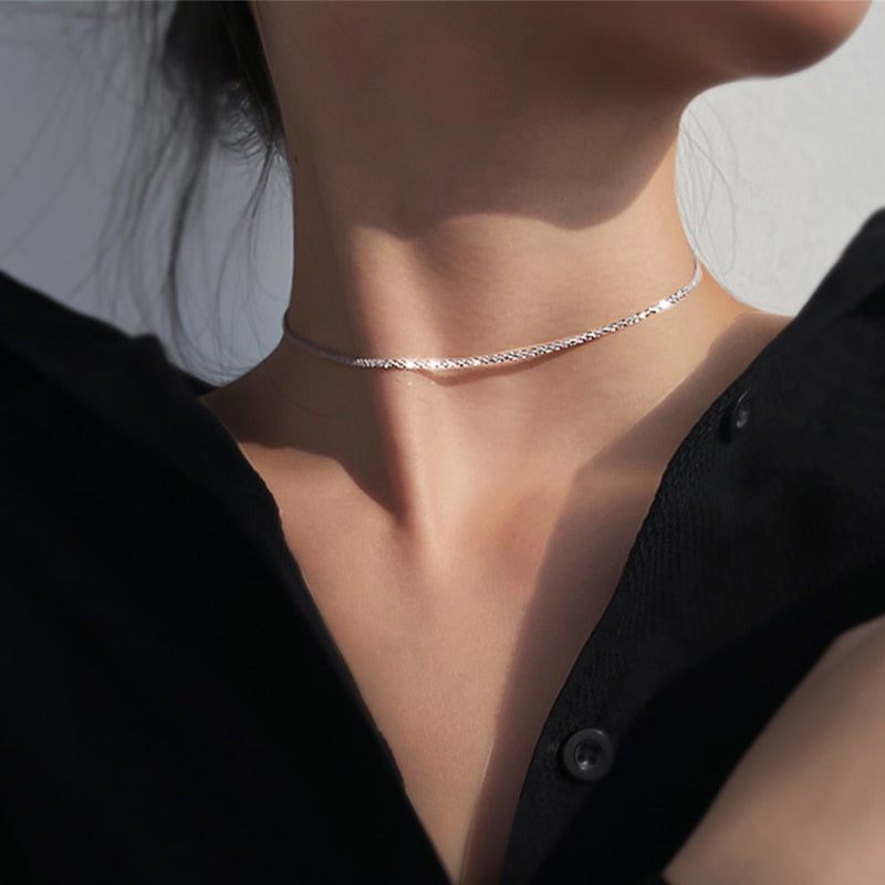 Silver Color Chain Punk Gothic Chokers