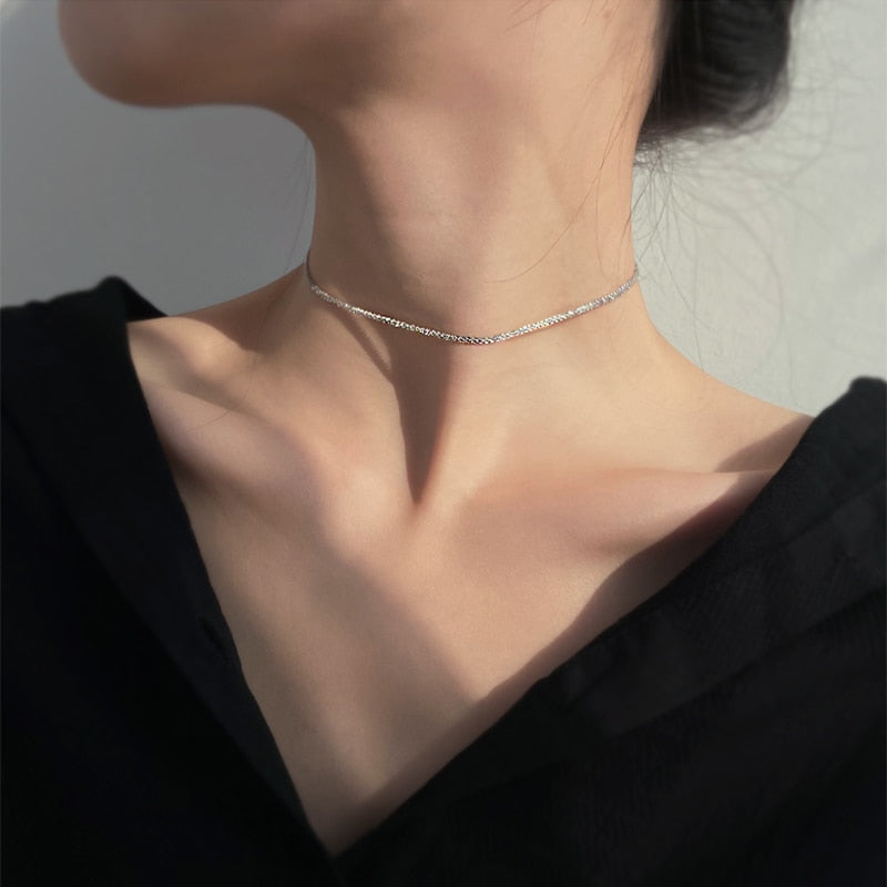 Silver Color Chain Punk Gothic Chokers