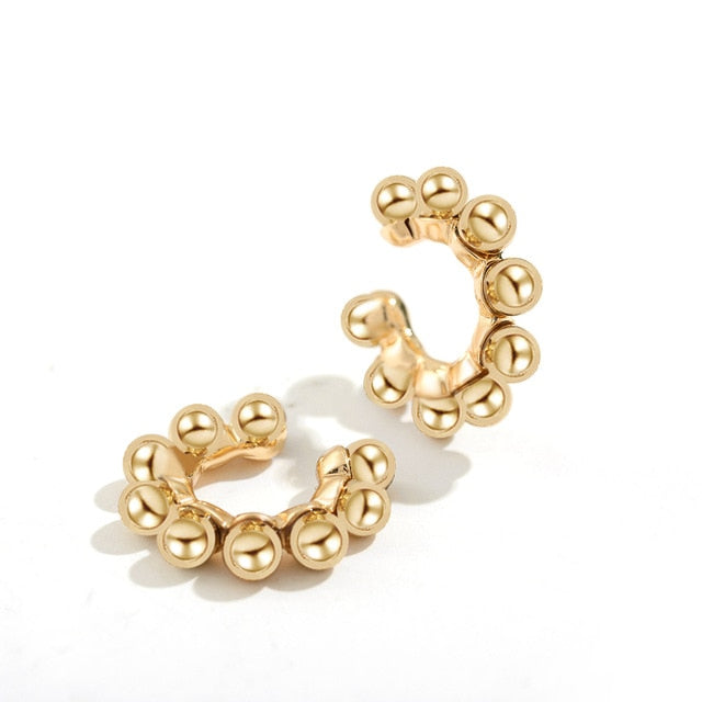 Trendy Pearl Clip on Earrings Earcuffs