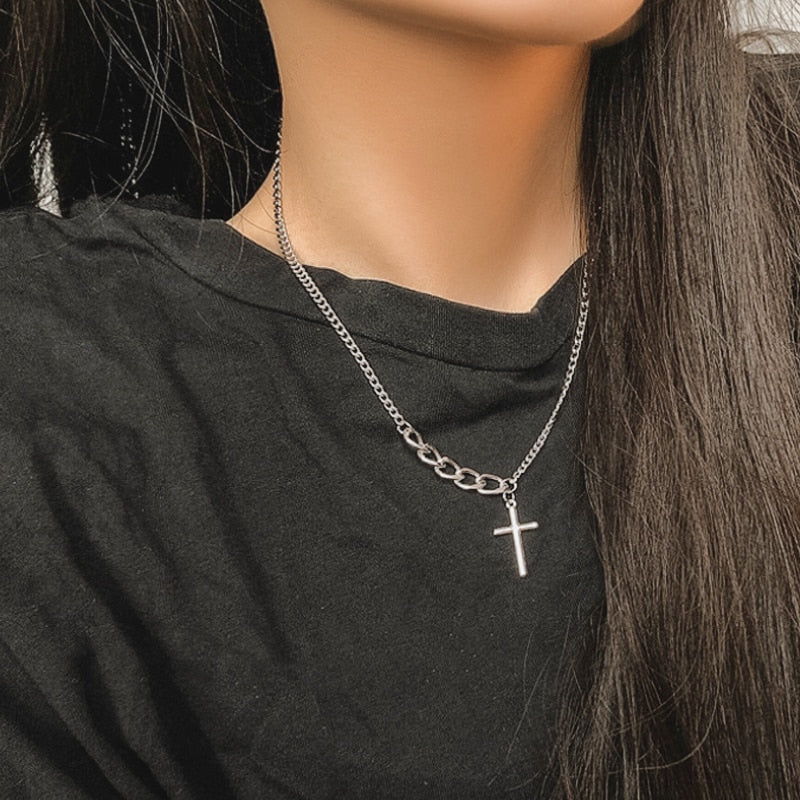 Vintage Gothic Pendants Cross Necklace