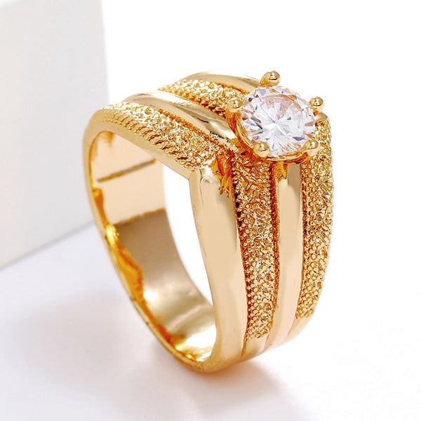New 24K Gold Color Rings