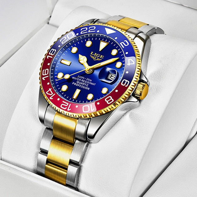 Mens Watches Fashion Business Waterproof Quartz Wrist Watch