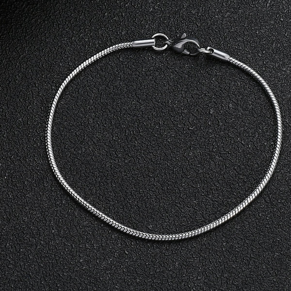 Pulsera de cadena de serpiente de acero de titanio 316L de moda