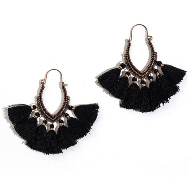 Ethnic Sundry Colors Tassel Earrings for Women
