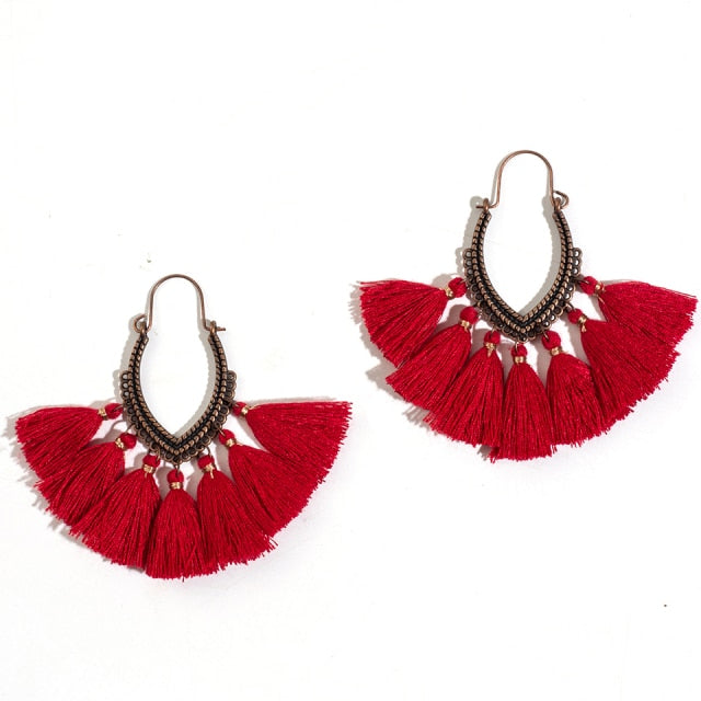 Ethnic Sundry Colors Tassel Earrings for Women
