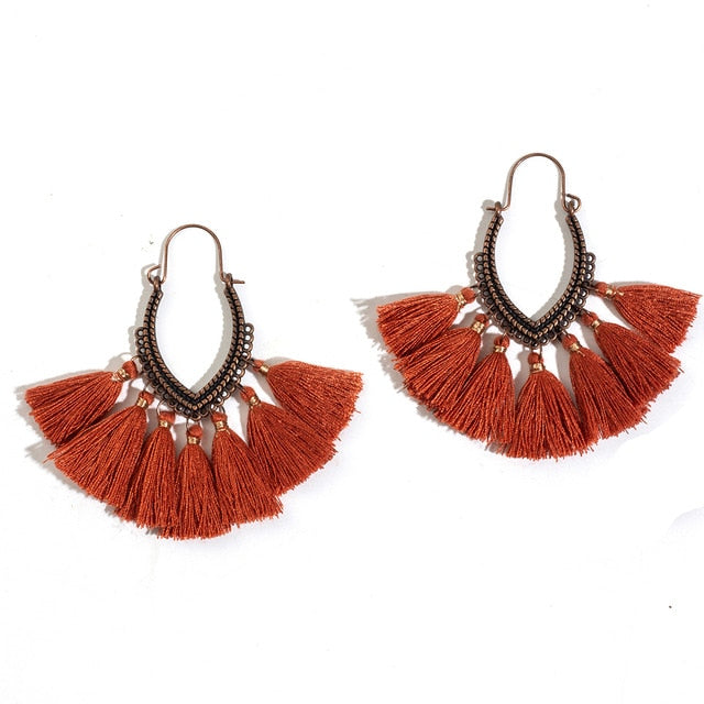 Ethnic Sundry Colors Tassel Earrings for Women