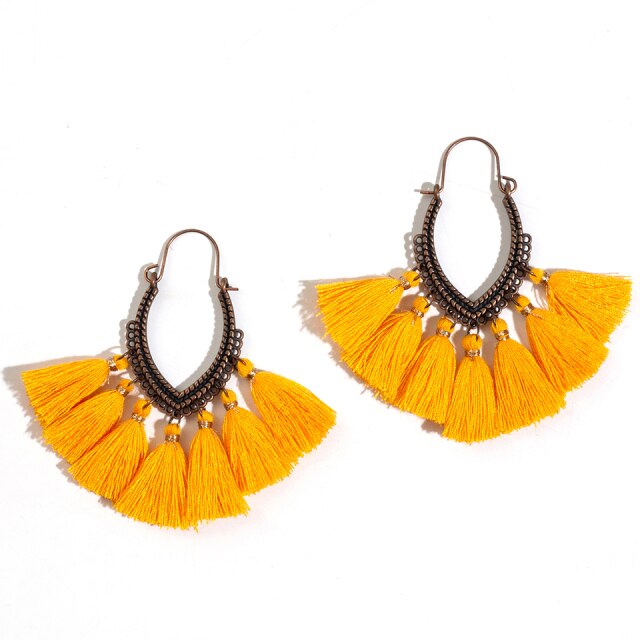 Ethnic Sundry Colors Tassel Earrings for Women