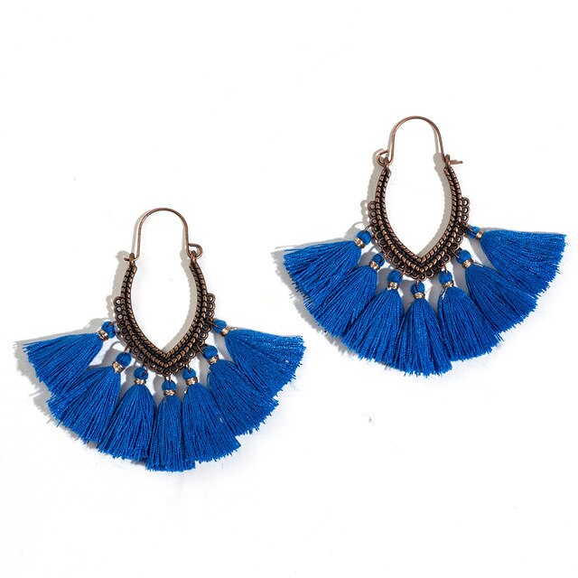 Ethnic Sundry Colors Tassel Earrings for Women