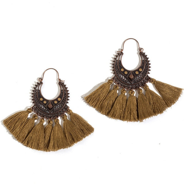 Ethnic Sundry Colors Tassel Earrings for Women