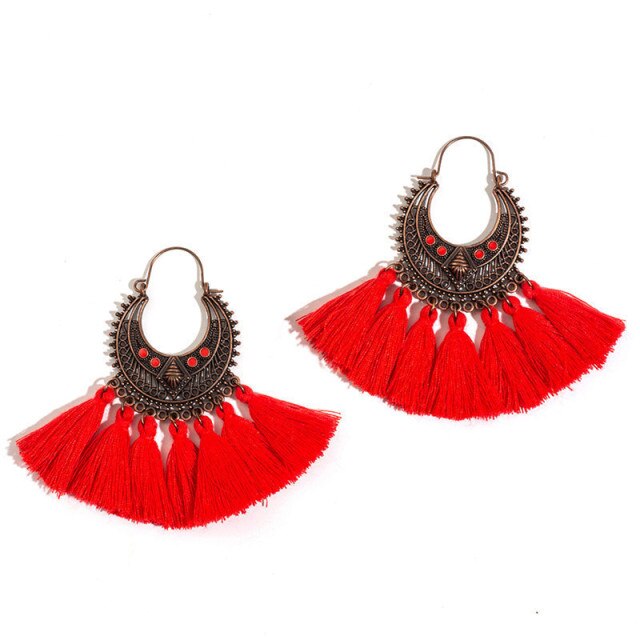 Ethnic Sundry Colors Tassel Earrings for Women