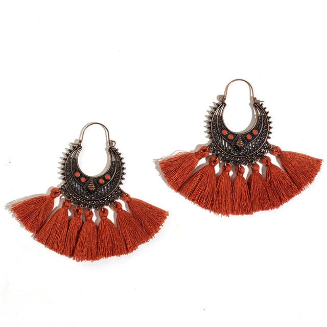 Ethnic Sundry Colors Tassel Earrings for Women