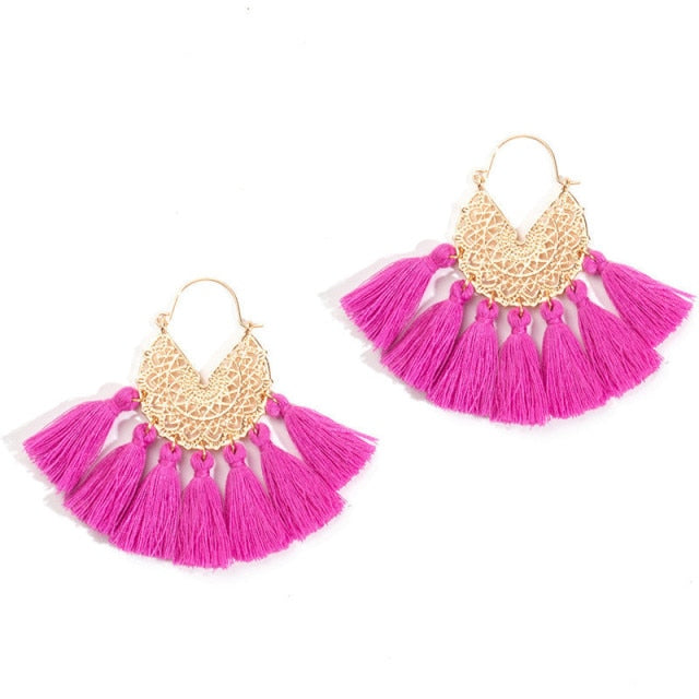 Ethnic Sundry Colors Tassel Earrings for Women
