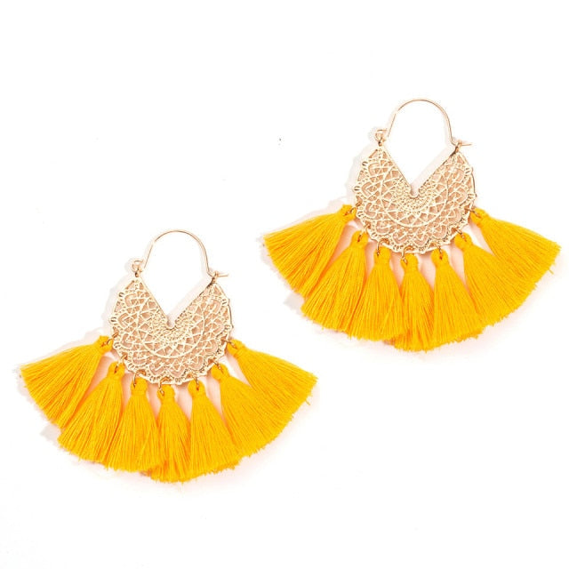 Ethnic Sundry Colors Tassel Earrings for Women