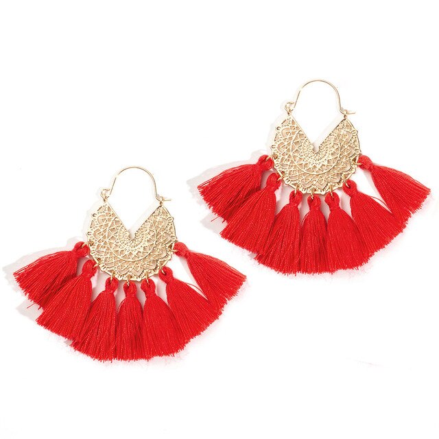 Ethnic Sundry Colors Tassel Earrings for Women