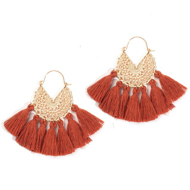 Ethnic Sundry Colors Tassel Earrings for Women