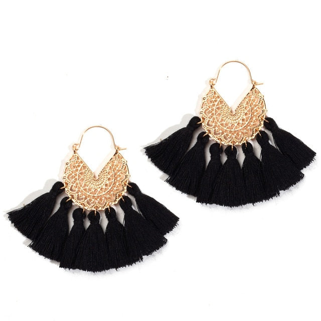 Ethnic Sundry Colors Tassel Earrings for Women