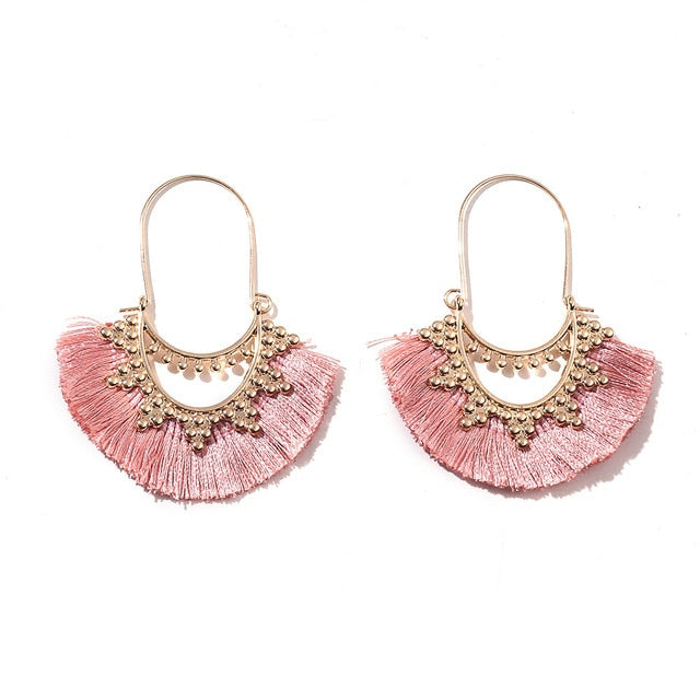 Ethnic Sundry Colors Tassel Earrings for Women