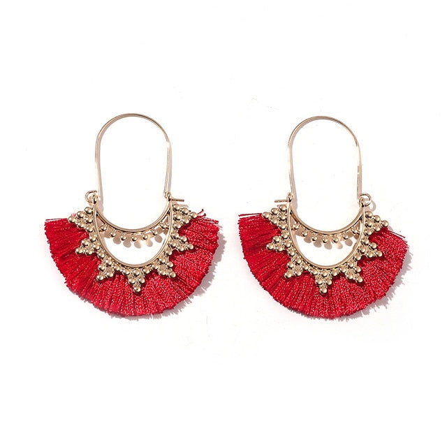 Ethnic Sundry Colors Tassel Earrings for Women