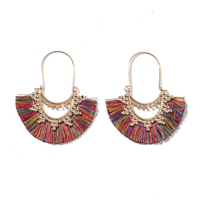 Ethnic Sundry Colors Tassel Earrings for Women