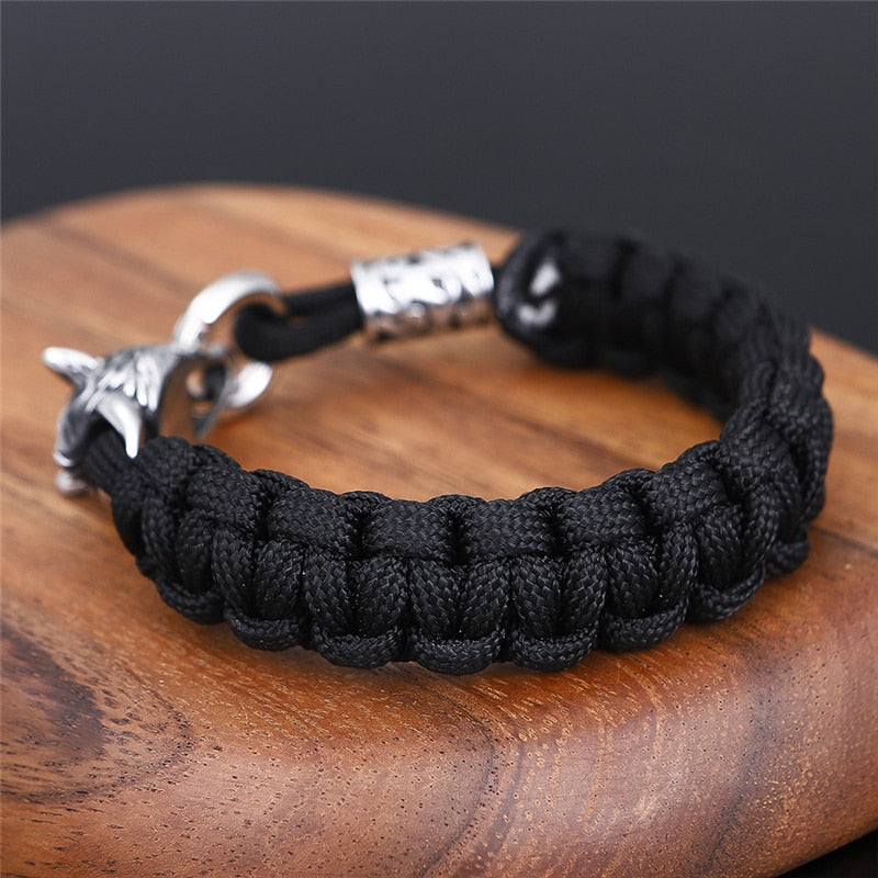 Never Fade Stainless Steel  Celtic Wolf Lanyard Bracelets