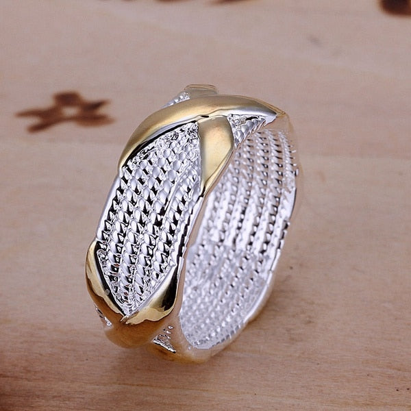 Hermoso anillo de color plata para mujer, ideal como regalo para bodas, festivales y fiestas.