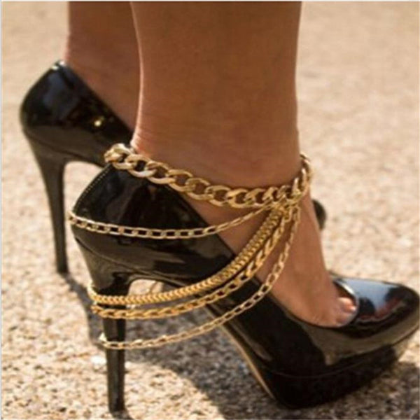 1 pieza de cadenas para zapatos sexys y tobilleras