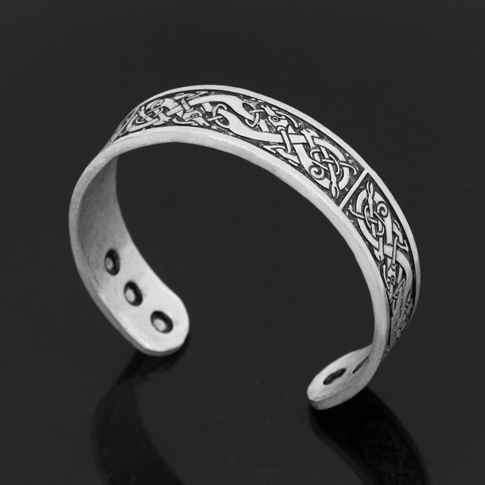 Vintage Antique Cooper 24 Runes Cuff Bangles