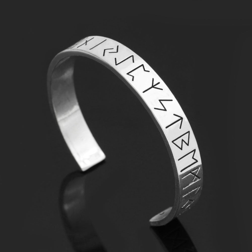 Vintage Antique Cooper 24 Runes Cuff Bangles