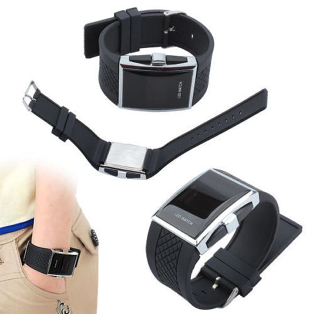 Square Case LED Digital Display Sports Wrist Watch Gift