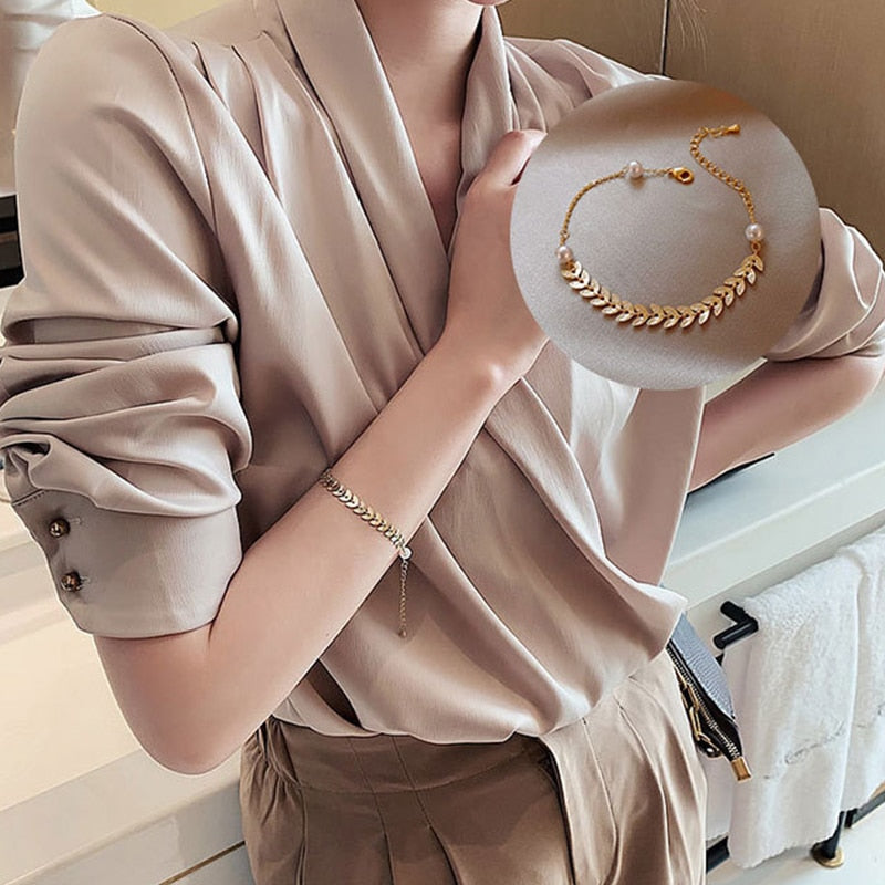 Crystal Pearl Gothic Trend Charm Bracelet  For Women