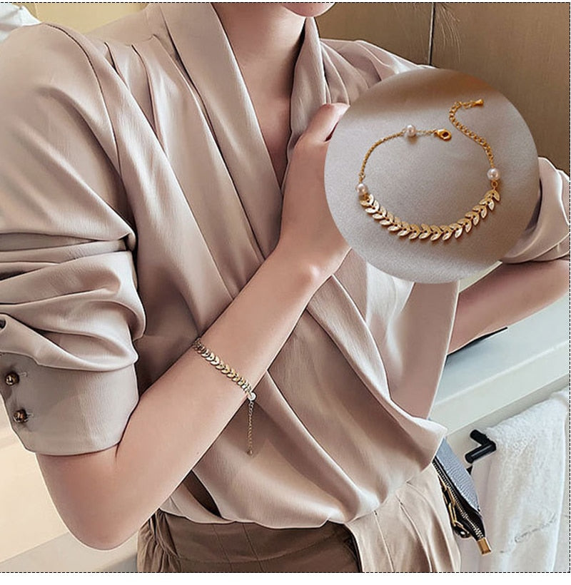 Crystal Pearl Gothic Trend Charm Bracelet  For Women
