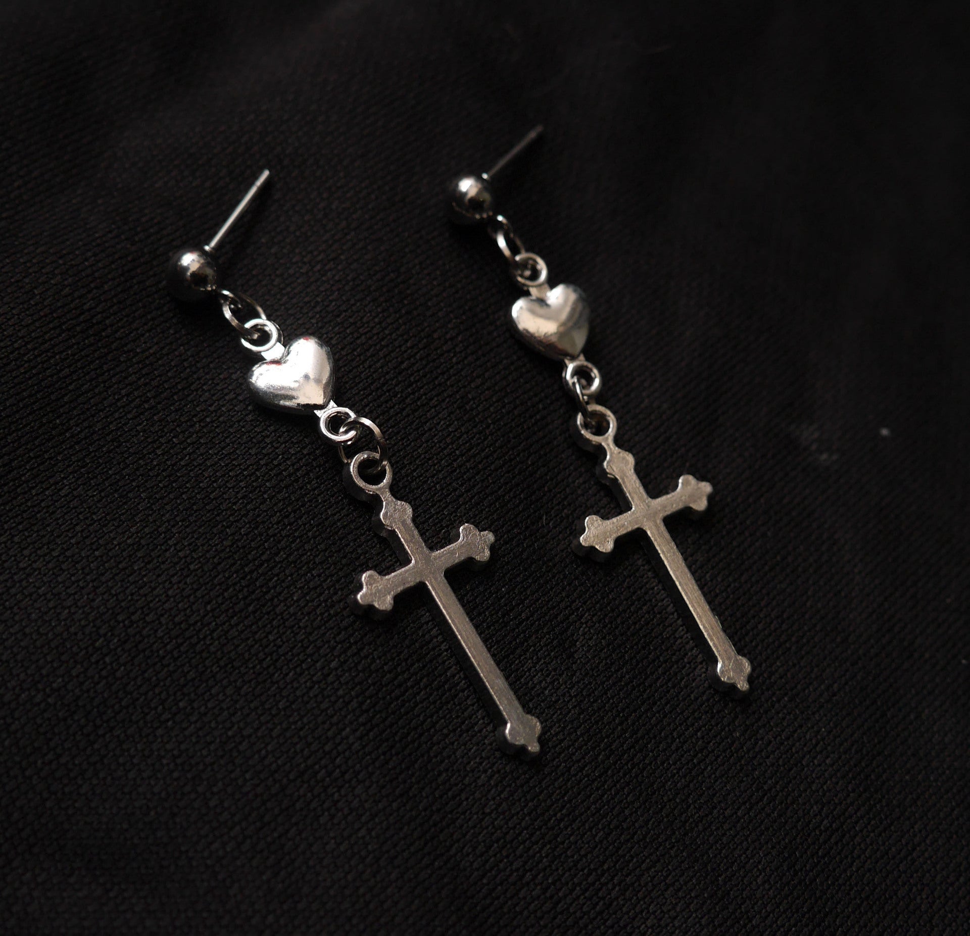 Cross Drop Stud Earrings for Women Simple Earrings