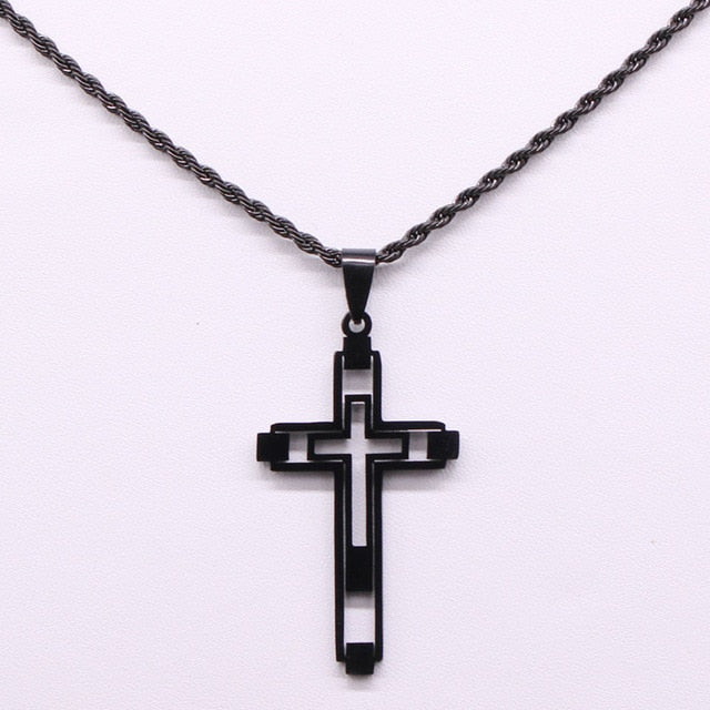 Fashion Cross Stainless Steel Choker Necklace