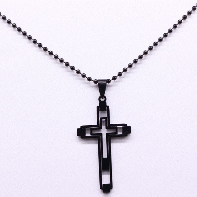 Fashion Cross Stainless Steel Choker Necklace