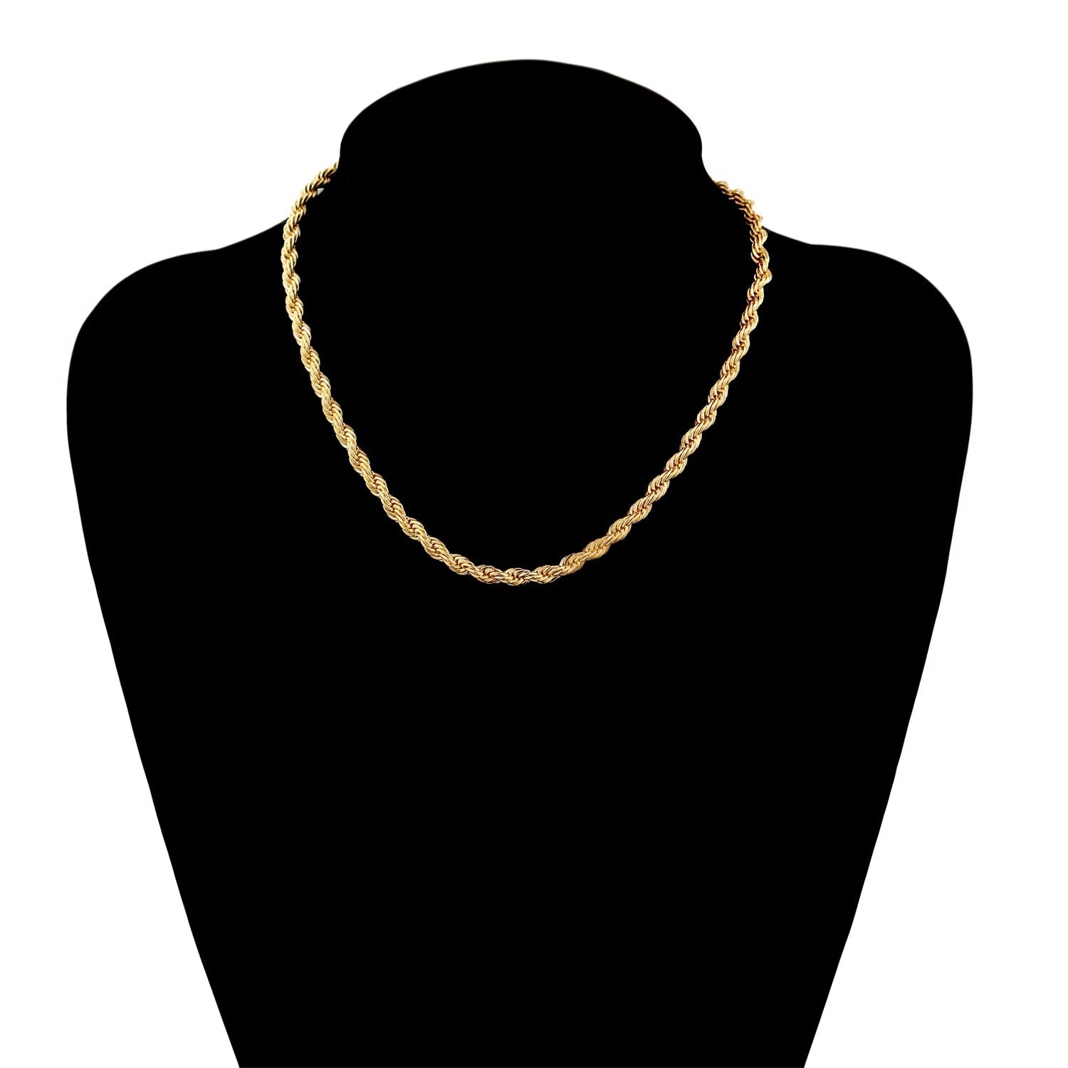 Hip Hop Punk  Swag Twist Rope Chain Necklace