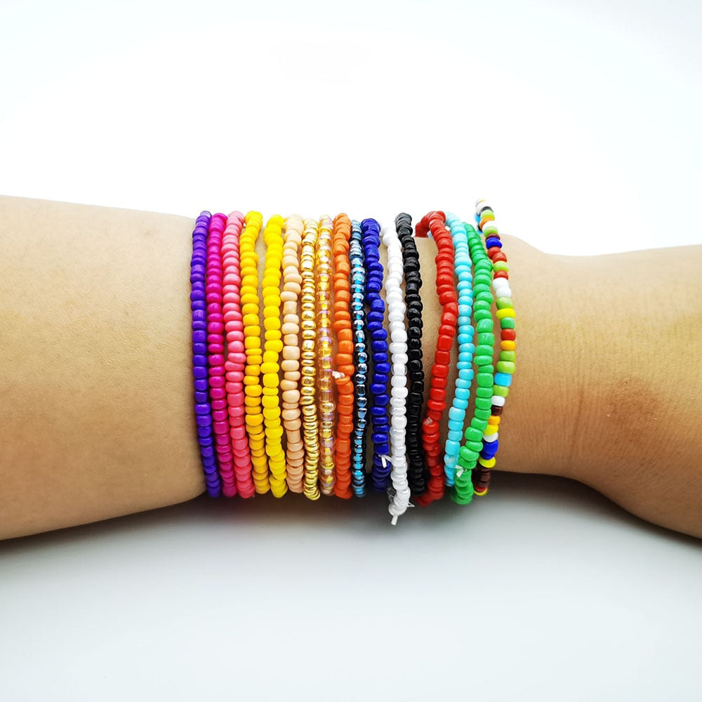 Colorful Bohemian Colorful Beaded Short Collar Necklace