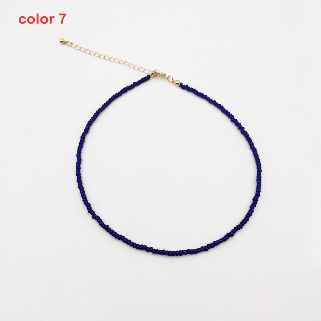 Colorful Bohemian Colorful Beaded Short Collar Necklace