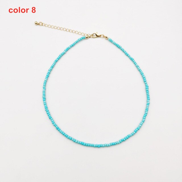 Colorful Bohemian Colorful Beaded Short Collar Necklace