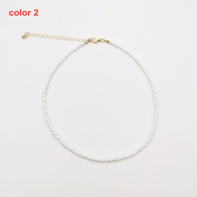 Colorful Bohemian Colorful Beaded Short Collar Necklace