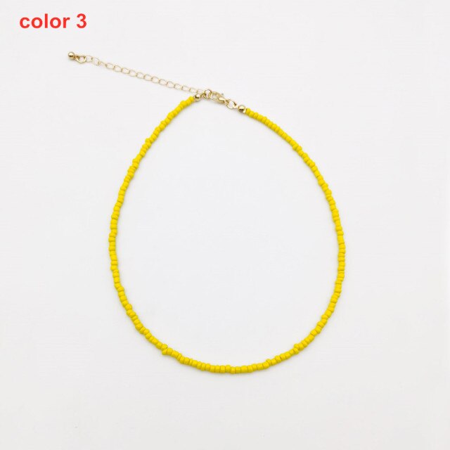 Colorful Bohemian Colorful Beaded Short Collar Necklace