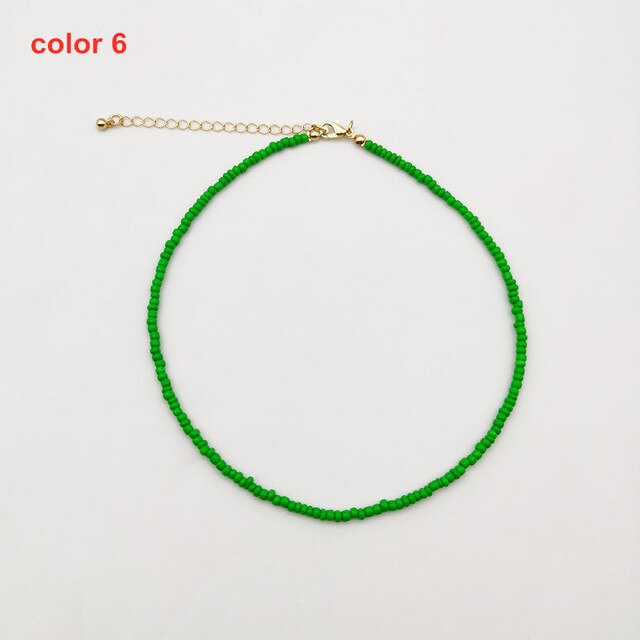 Colorful Bohemian Colorful Beaded Short Collar Necklace