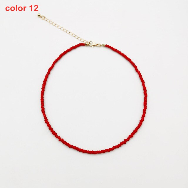 Colorful Bohemian Colorful Beaded Short Collar Necklace