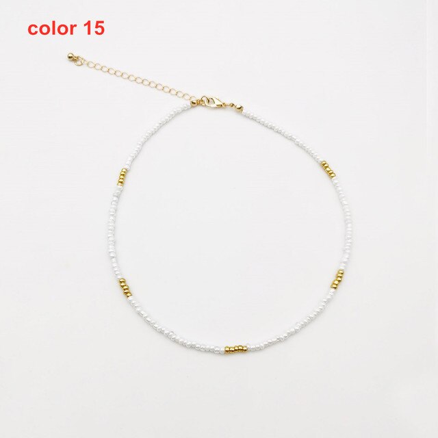 Colorful Bohemian Colorful Beaded Short Collar Necklace