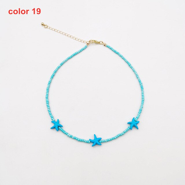 Colorful Bohemian Colorful Beaded Short Collar Necklace